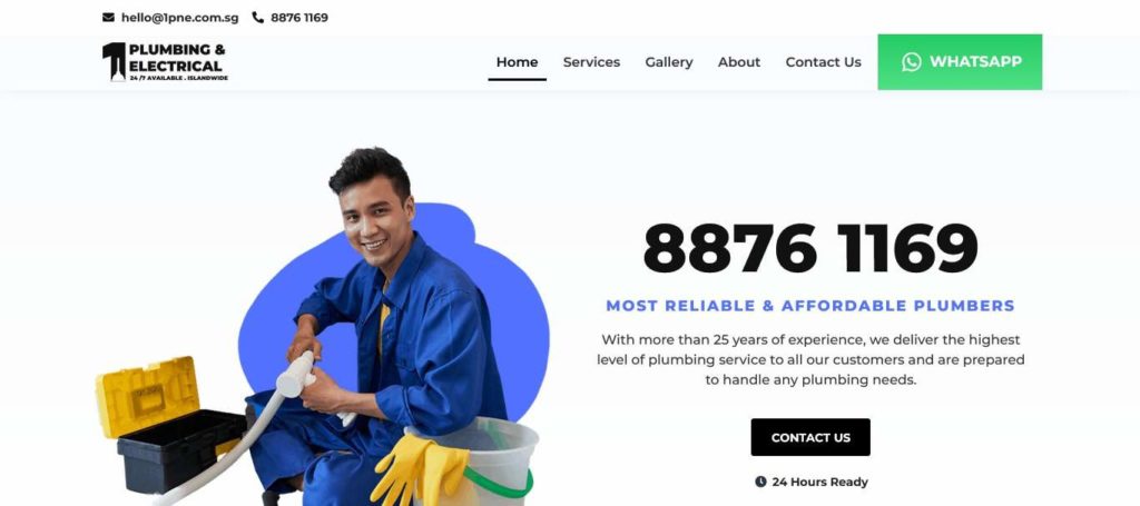 1 Plumbing & Electrical's Homepage