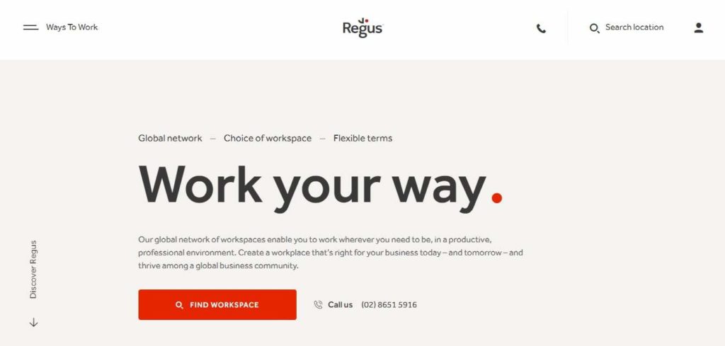 REGUS' Homepage