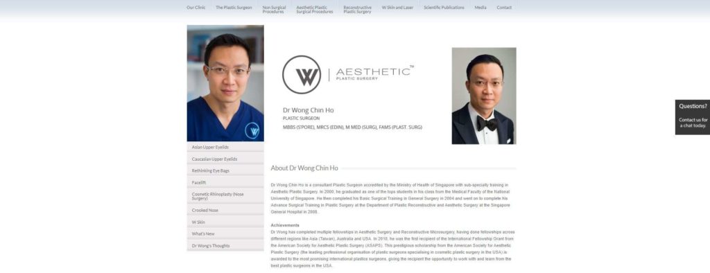 W Aesthetic Plastic Surgery's Homepage