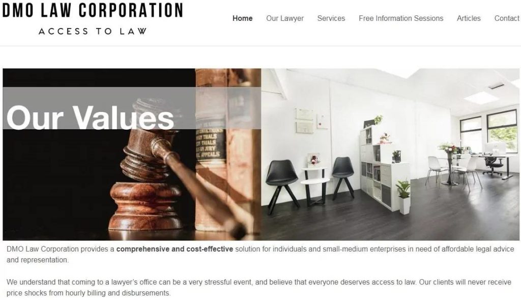 DMO Law Corporation's Homepage