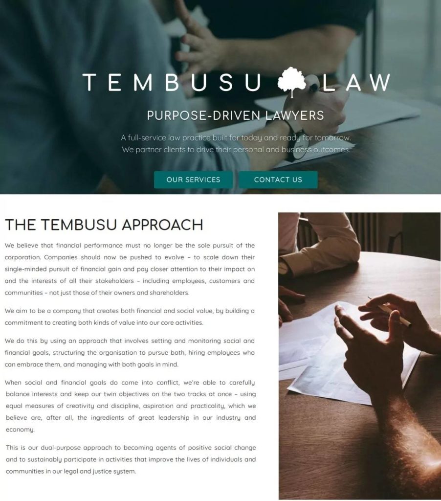 Tembusu Law LLC's Homepage