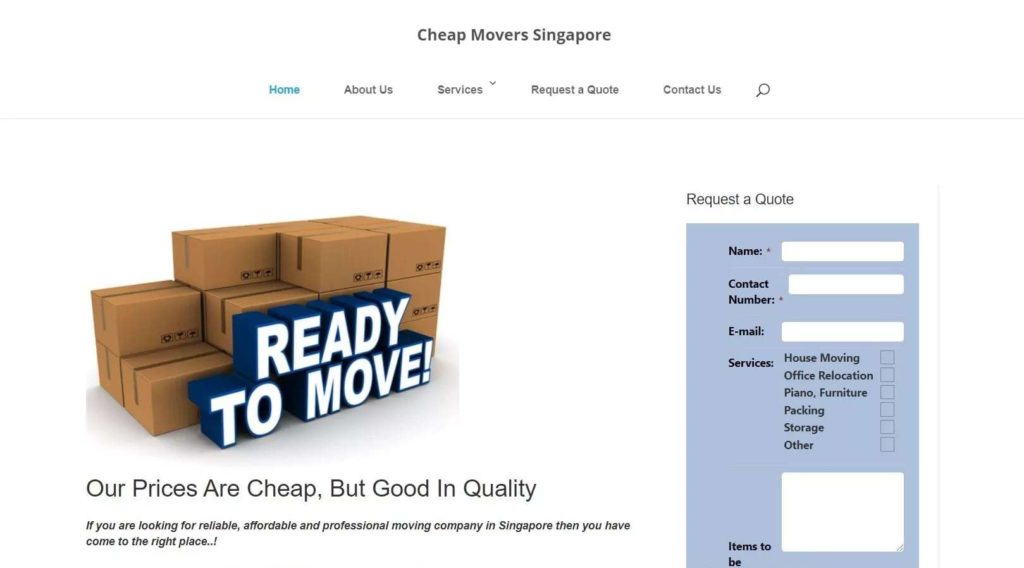 Cheap Movers Singapore's Homepage