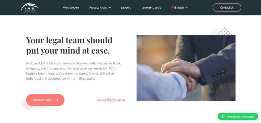 I.R.B. Law LLP's Homepage
