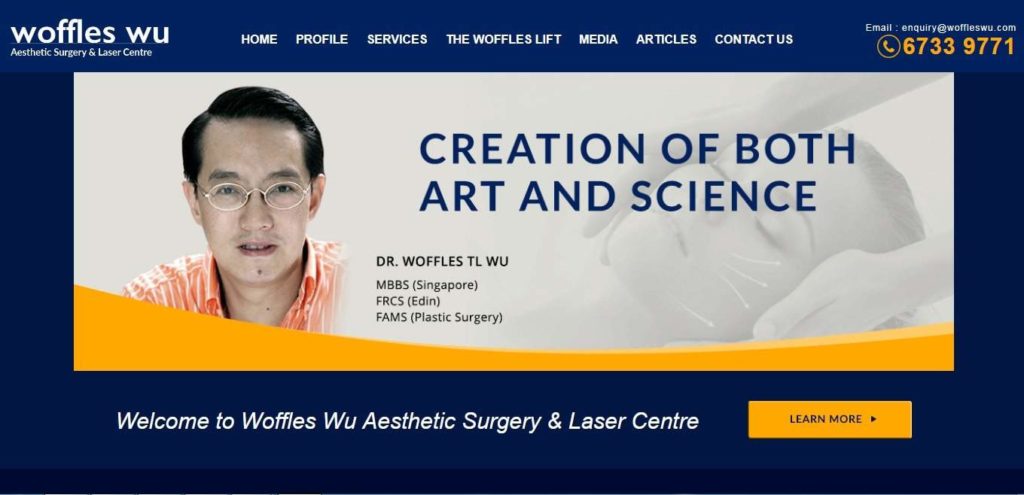 Woffles Wu Aesthetic Surgery & Laser Centre's Homepage