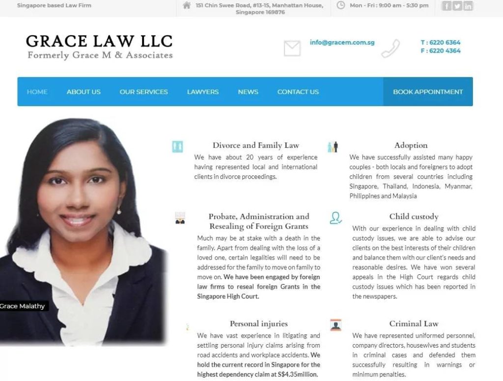 Grace Law LLC's Homepage
