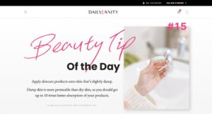 Daily Vanity Homepage