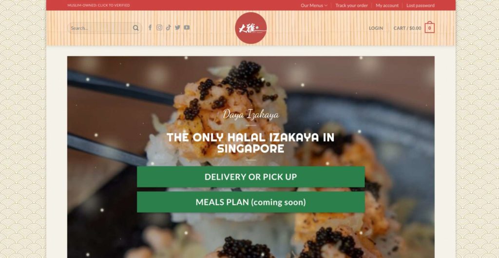 Daya Izakaya Homepage