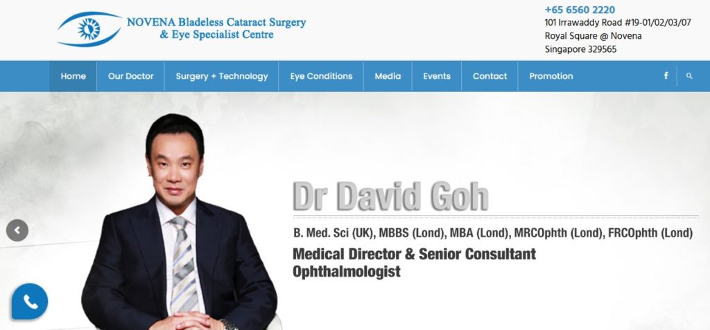 Dr David Goh – NOVENA Bladeless Cataract Surgery & Eye Specialist Centre Homepage
