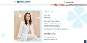 Dr Kelly Loi, Health and Fertility Centre for Women Homepage
