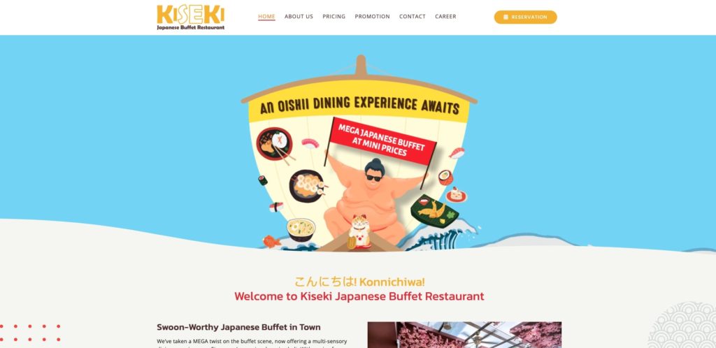 Kiseki Japanese Buffet Restaurant Homepage