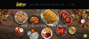 Saffrons Restaurant Homepage