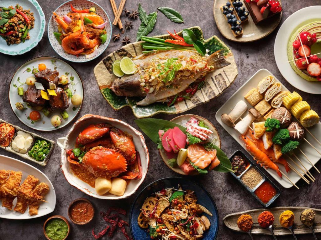 Seafood and Grill Night spread