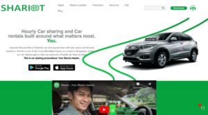 Shariot Car Sharing Homepage