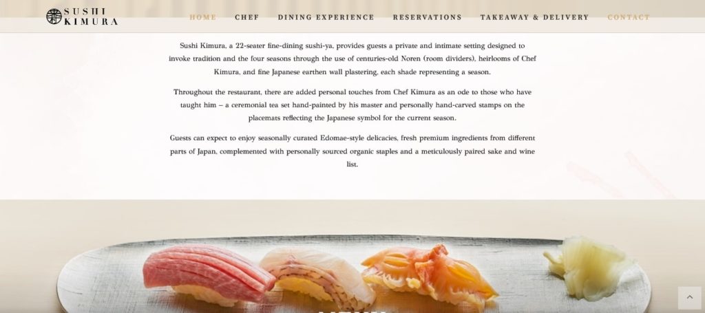 Sushi Kimura Homepage