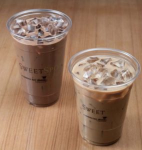 Two cups of iced coffee