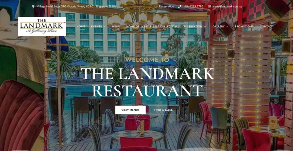 The Landmark Restaurant Homepage