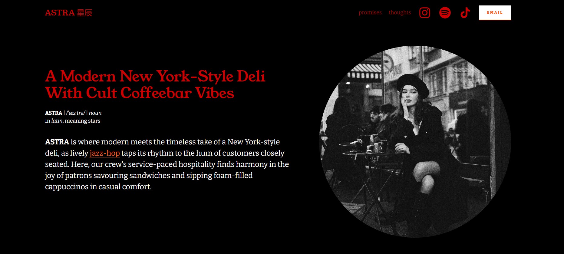 astra deli homepage