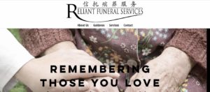 Reliant Funeral Services' Homepage