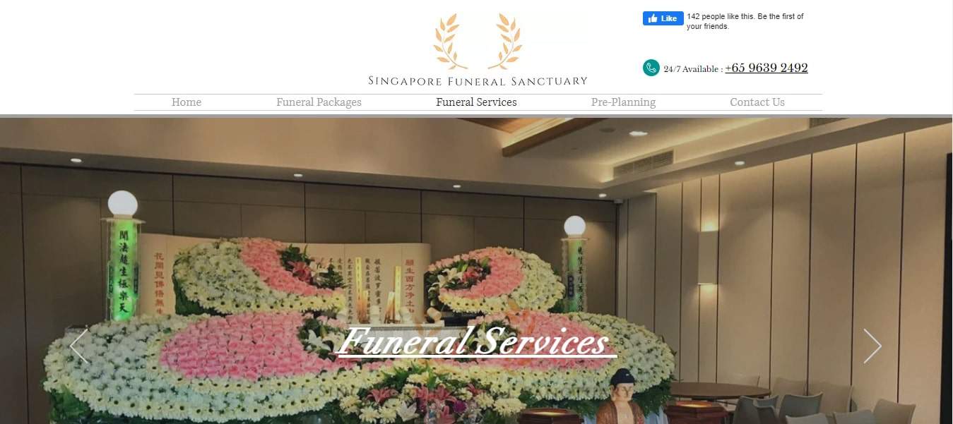 Singapore Funeral Sanctuary's Homepage