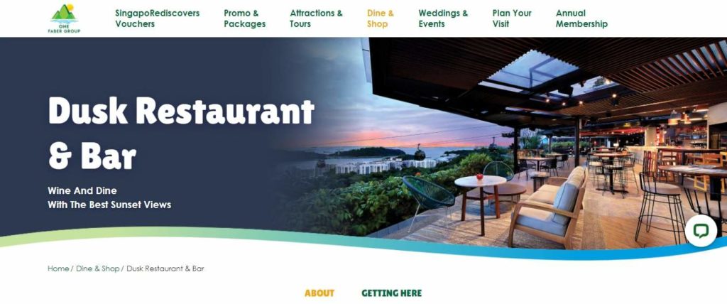 Dusk Restaurant & Bar's Homepage