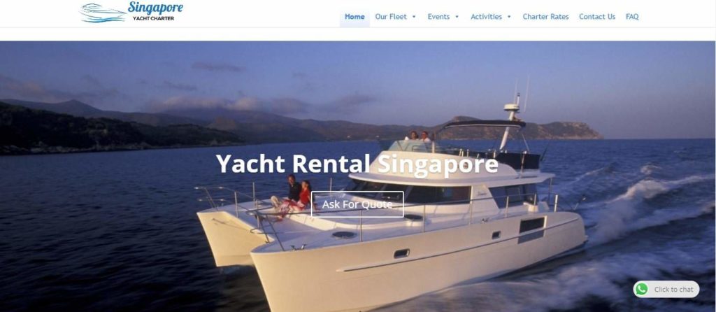 Singapore Yacht Charter's Homepage