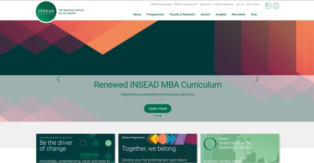 INSEAD Asia Campus Homepage