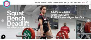 Pure Fitness Singapore (Suntec City) Homepage