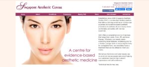 Singapore Aesthetic Centre' Homepage