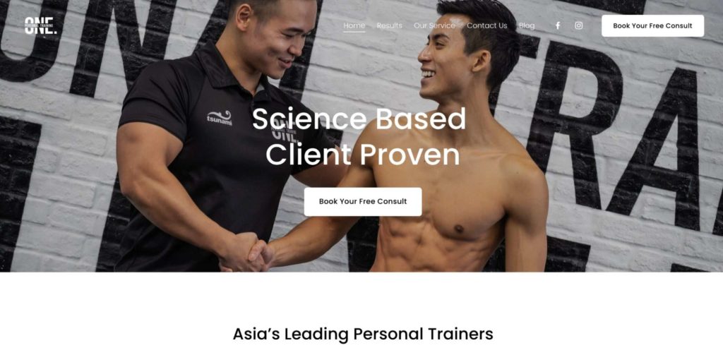One Personal Training's Homepage