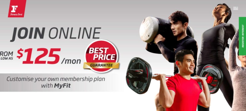 Fitness First's Homepage