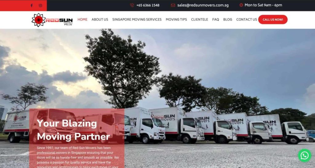 Red Sun Movers Homepage