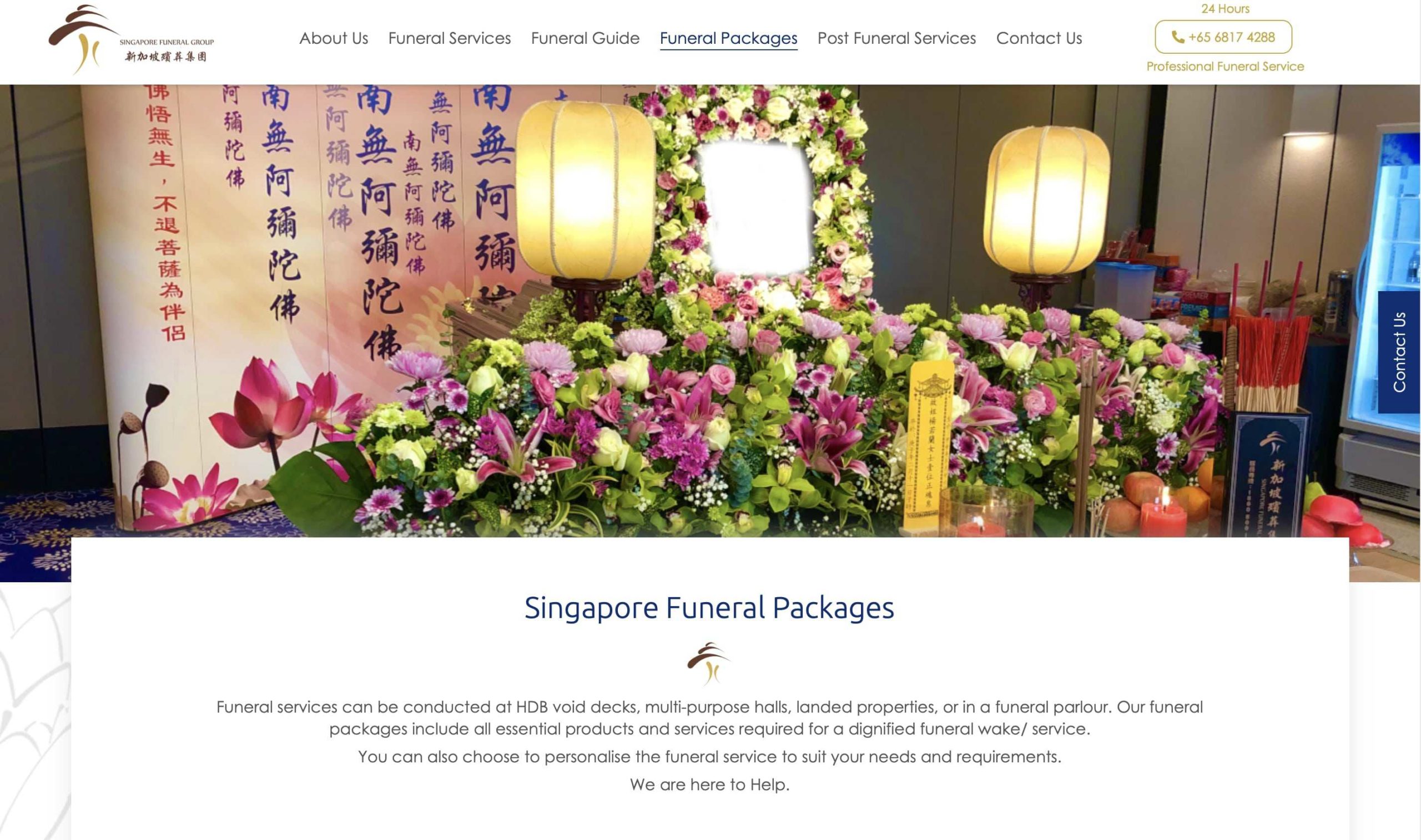 Singapore Funeral Sanctuary's Homepage