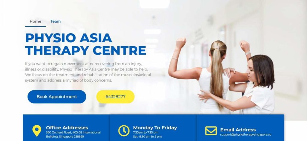 Physio Asia Therapy Centre Pte Ltd's Homepage