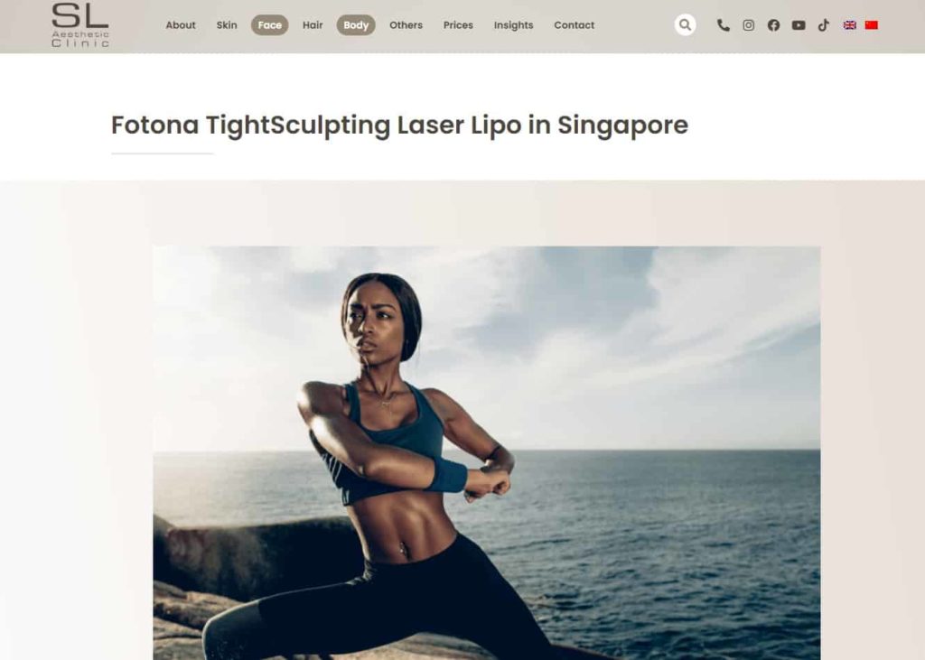SL Aesthetic Clinic's Homepage