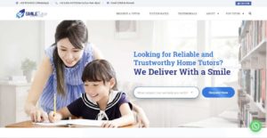 SmileTutor Home Tuition Agency Homepage