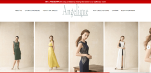 Angelique Boutique Homepage