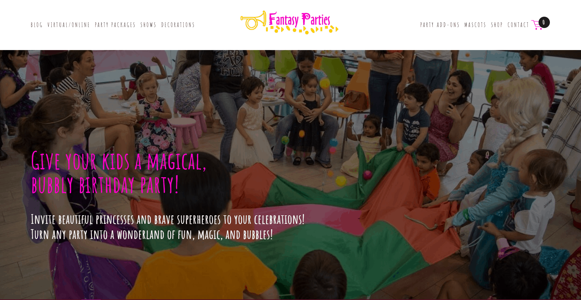 Fantasy Parties Homepage