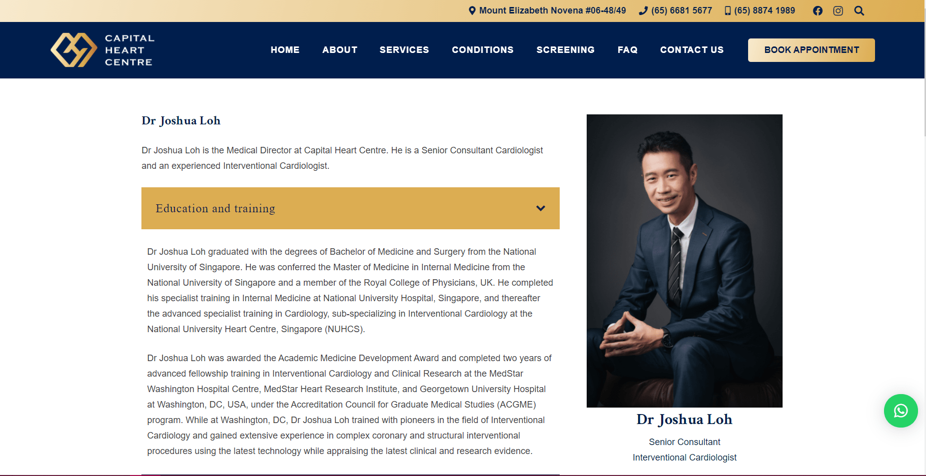 Dr Joshua Loh Homepage