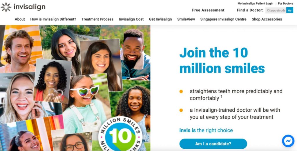 Invisalign's Homepage