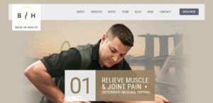 Back In Health Singapore' Homepage