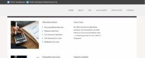COE Car Loan' Homepage