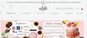 Edith Patisserie Homepage