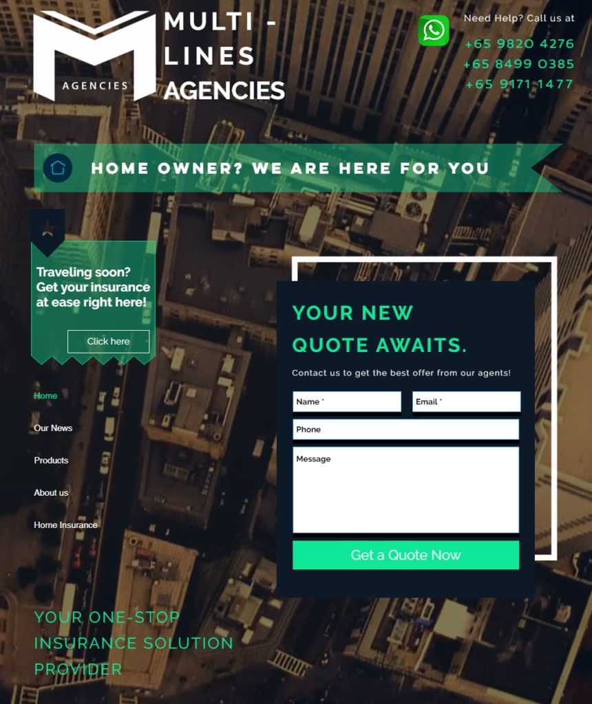 Multi-Lines Agencies' Homepage