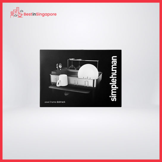 Simplehuman Steel Frame Dish Rack With Wine Holder