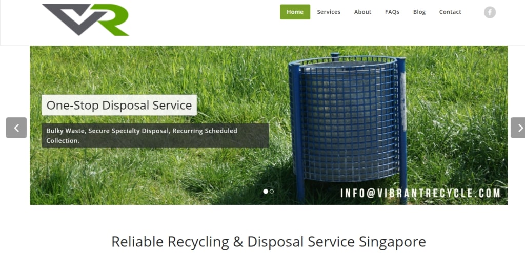 Vibrant Recycle' Homepage