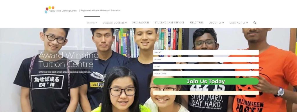 Happy Tutors Learning Centre's Homepage
