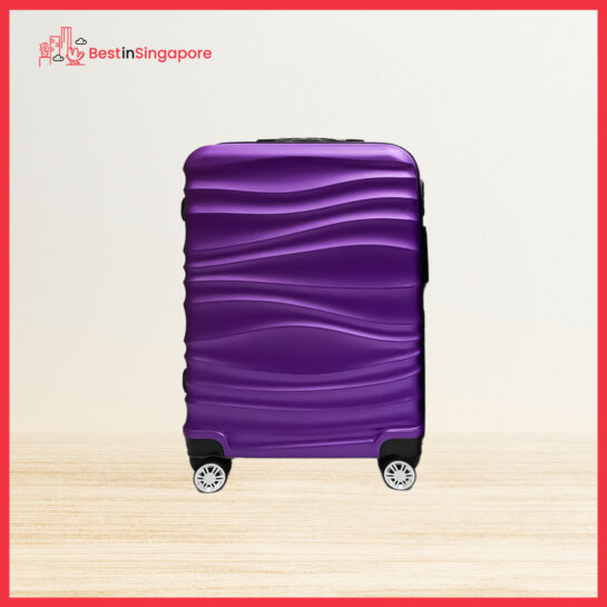 TWO-TONE ABS EXPANDABLE LUGGAGE WITH ANTI-THEFT ZIPPERS SPINNER WHEELS AND NUMBER LOCK