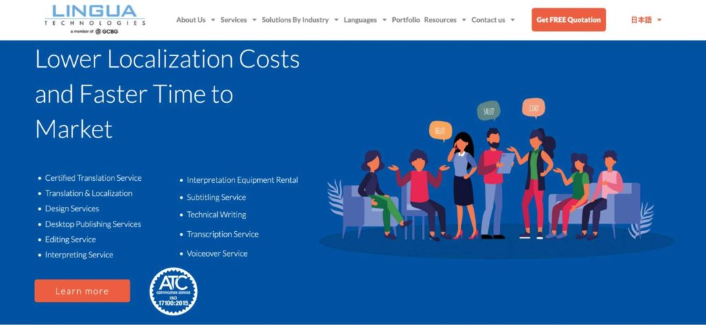 Lingua Technologies' Homepage