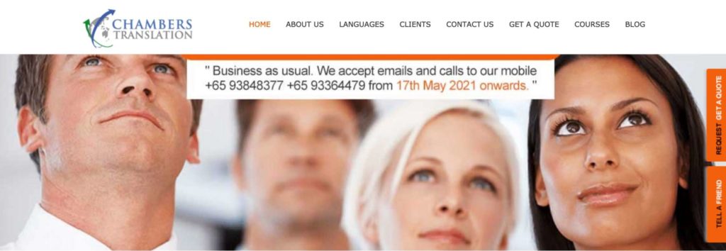 Chambers Translation's Homepage