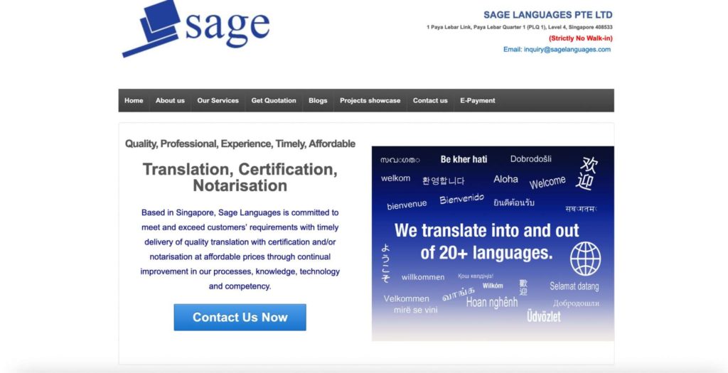 Sage Languages' Homepage